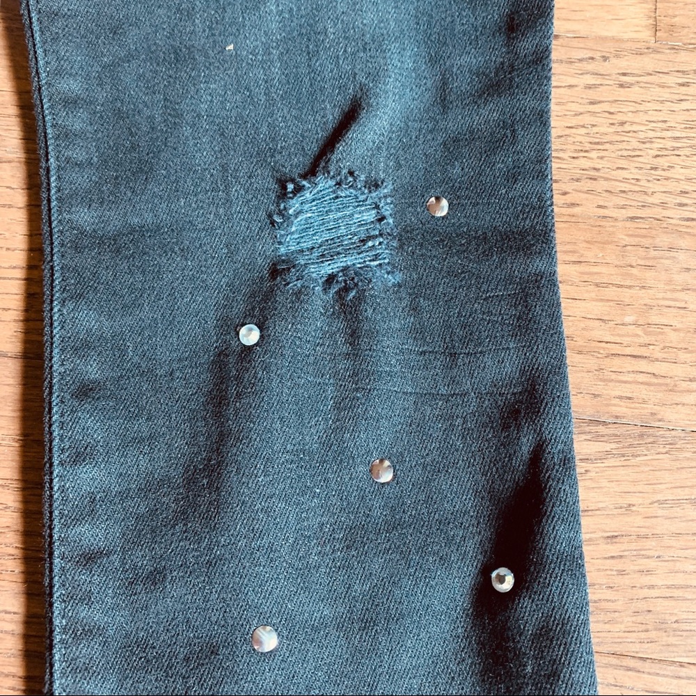 Girls studded black skinny jeans, size 16 - Picture 4 of 6
